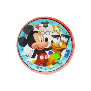 Mickey Sobre Ruedas Platos Pasteleros 6 Pzas