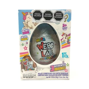 Mega Webo Late Surprise Unicornio - Bondy Fiesta - 80 g