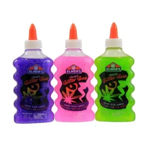 Elmer`s Goma Glitt Purple,Pink,Green 6Oz