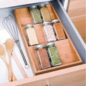 Seville Classics Bamboo Spice Rack Cabinet