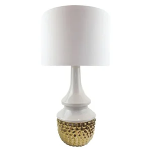 Ceramic Lamp - Whitegold  64 Cm