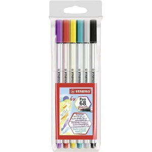Stabilo 68 Brush Estuche 6 Colors