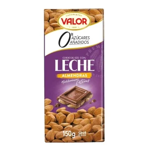 Valor Chocolate Con Leche Y Almendras Sin Azúcar