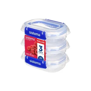 Sistema Set de 3 Envases Con Tapa 180Ml