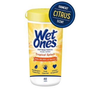 Wet Ones Antibacterial Tropical Splash 40 Ct